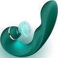 Emerald sucking, slapping, tongue licking vibrator, G-spot clitoris stimulation masturbation device