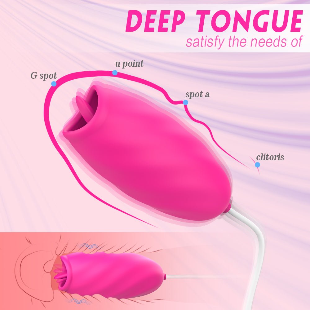 Bian's beautiful tongue licks the vibrator - Sexy-Fantasy