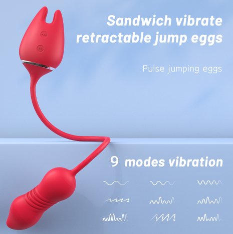 Miao Keer telescopic vibrating double stimulation vibrator - Sexy-Fantasy