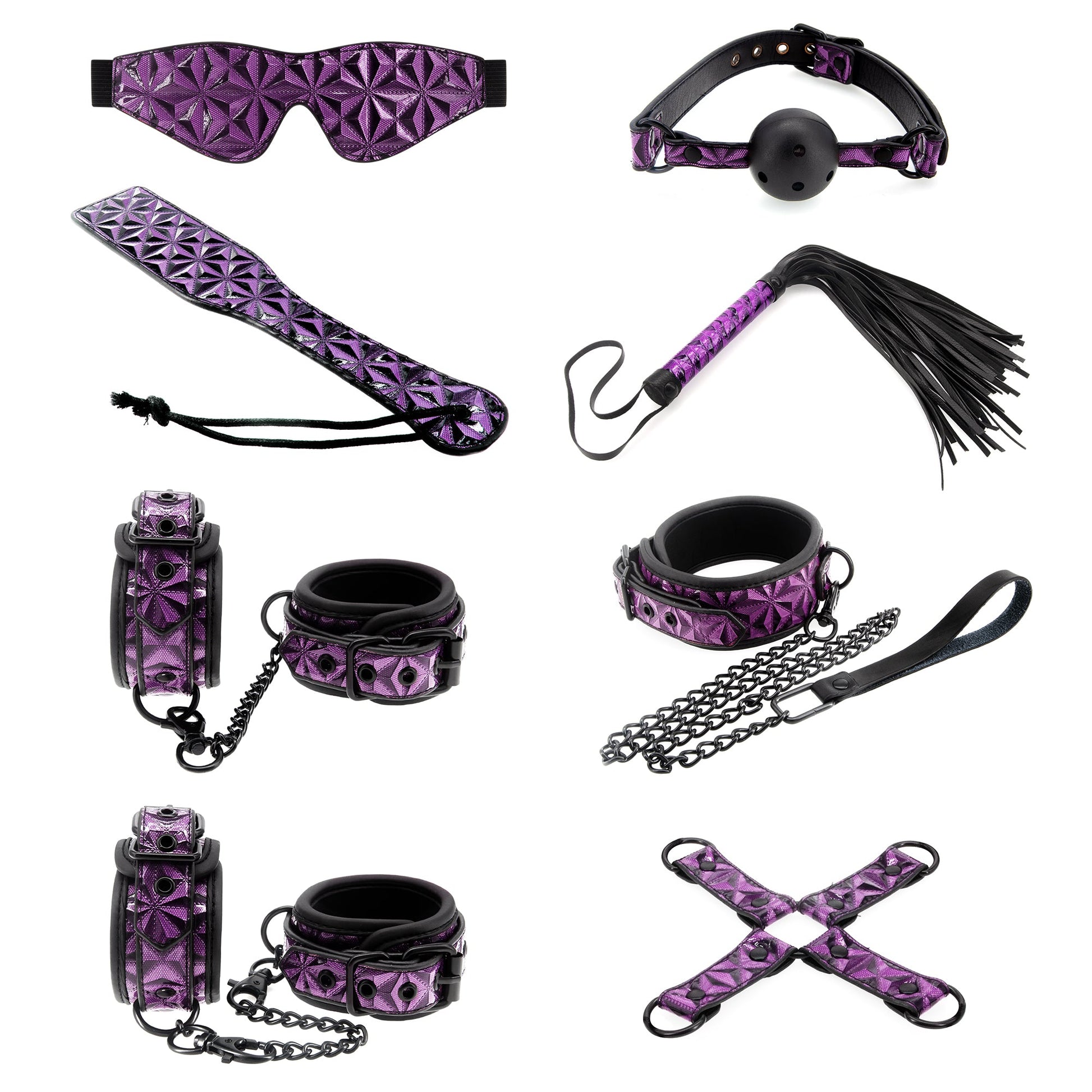Adult unisex SM set PU collar for sexual wear, training, binding, and fun toys - Sexy-Fantasy