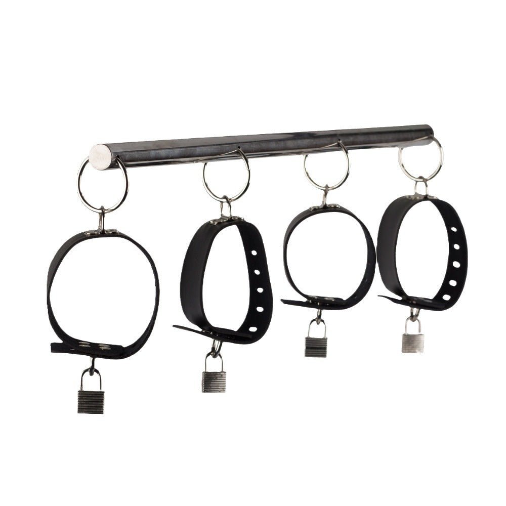 SM adult PVC handcuffs with handcuffs and handcuffs tied with poles, sex toys for couples - Sexy-Fantasy